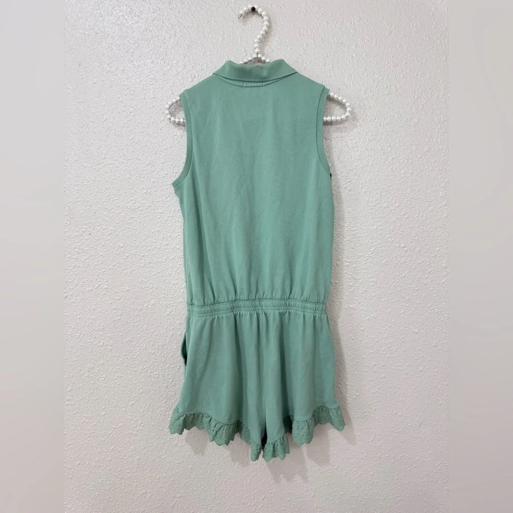 RALPH LAUREN GIRLS MINT GREEN STRETCH LACE POLO ROMPER NWT SIZE XL